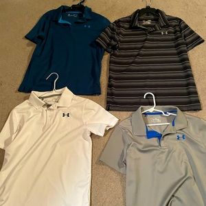 Under Armor boys youth large Golf Shirts